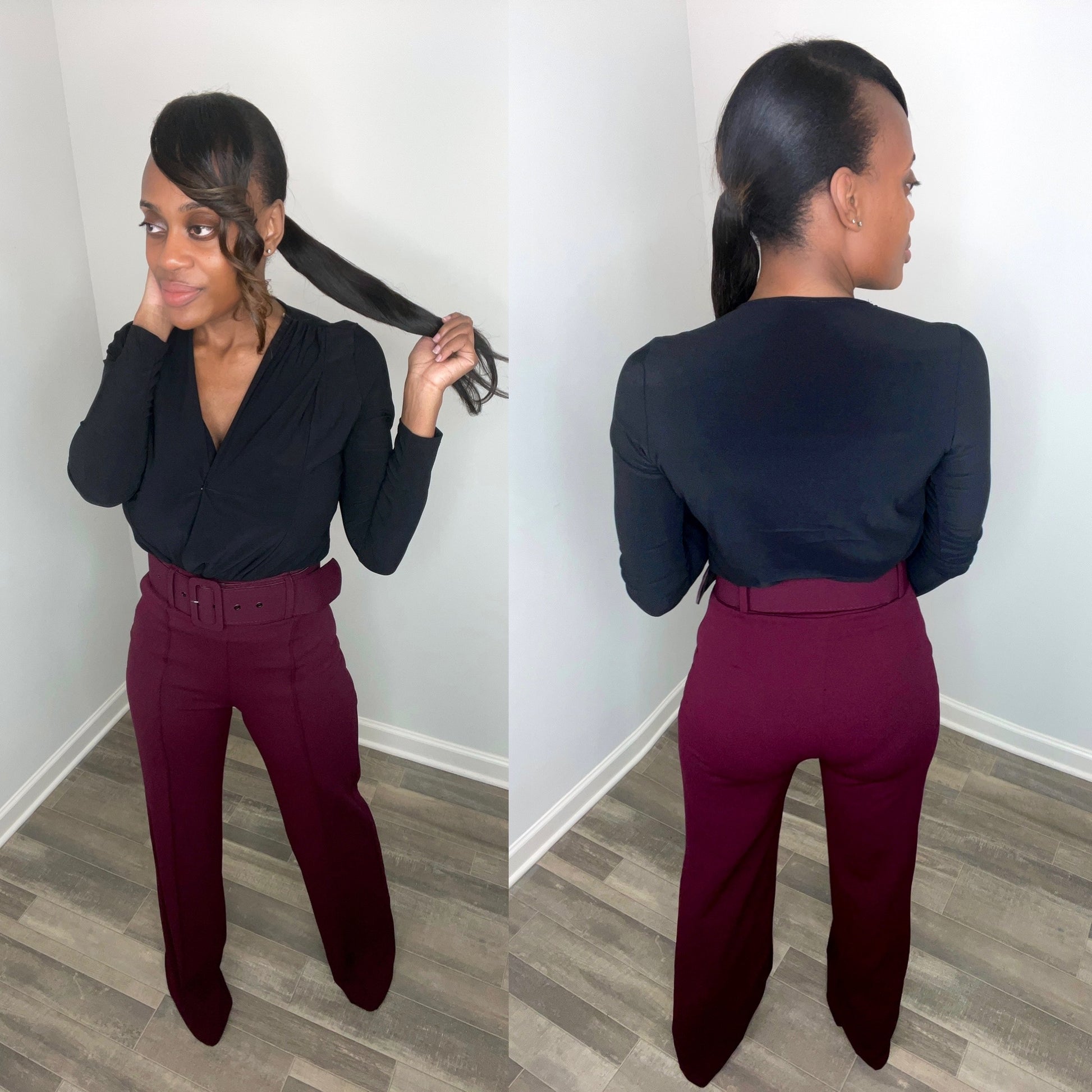 The Manifest High Waisted Belt Fashion Work Pants – Forever Galore